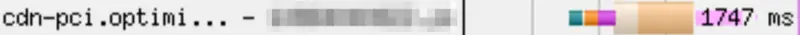 The pink bars shown after the script have loaded tell us that there&rsquo;s a large script execution period right after the script has been downloaded, blocking the main thread.